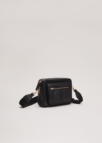 Phase Eight Leather Bags Black Canada | OWJKXC-965